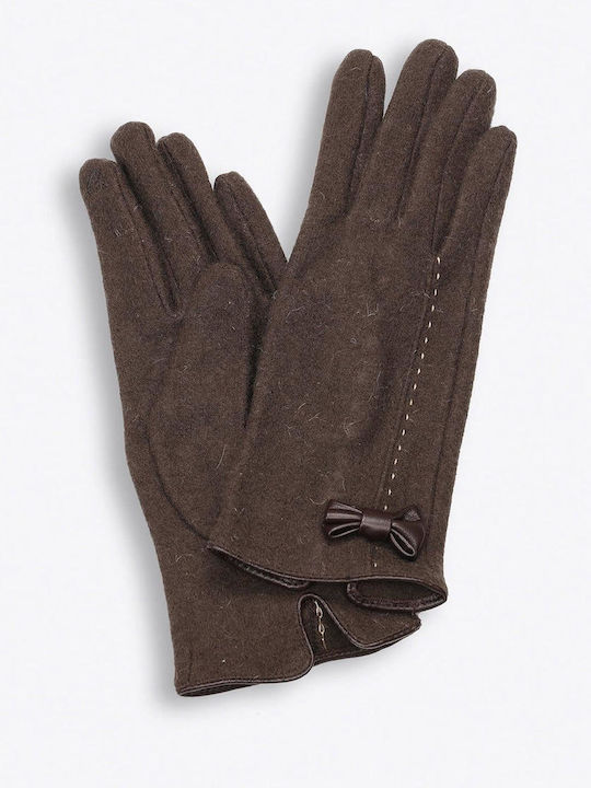 Axel Women's Woolen Touch Gloves Brown