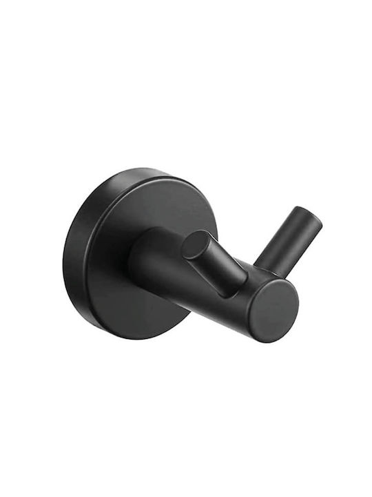 Interflex BA-54944 Double Wall-Mounted Bathroom Hook Black 187547