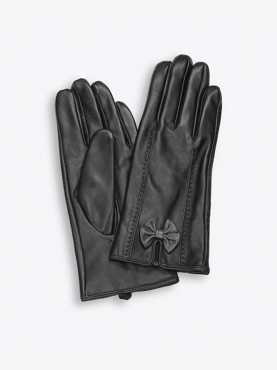 Axel Μαύρα Γυναικεία Δερμάτινα Γάντια