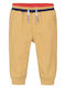 Pantaloni din Material Textil pentru Copii Tabac maro Yarn Dyed Rib Waistband Jogger