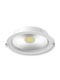 Elvhx Round Recessed LED Panel 30W with Natural White Light 48cm