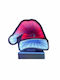 Illuminated Christmas Plastic Figure Hat Red Height 20cm