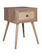 Ammos Wooden Bedside Table 40x35x61cm