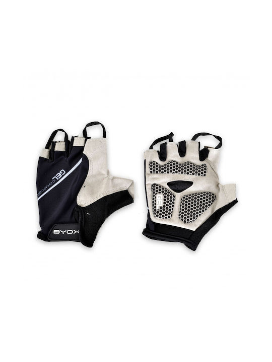 Byox Κοντά Unisex Γάντια Ποδηλασίας Λευκά