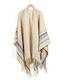 Verde Long Women's Poncho Beige