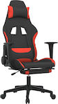 vidaXL 345509 Gaming Stuhl mit Fußstütze Black/Red