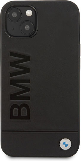 BMW Stamp Back Cover Leather / Plastic Black (iPhone 14 Plus)