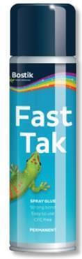 Bostik Glue Spray Fast Tak 30602630 for Paper 6pcs 500ml