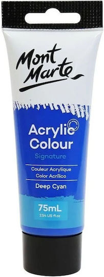 Mont Marte Signature Acrylic Colour Сет акрилни бои за живопис 18 Deep Cyan Blue 75мл 1бр