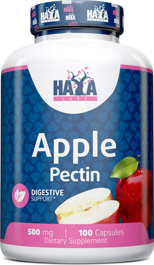 Haya Labs Apple Pectin 500mg Ειδικό Συμπλήρωμα Διατροφής 100 κάψουλες
