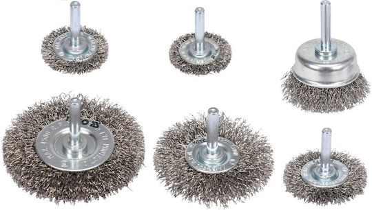 Yato YT-47593 Wire Brush for Drill 6mm Set of 6pcs