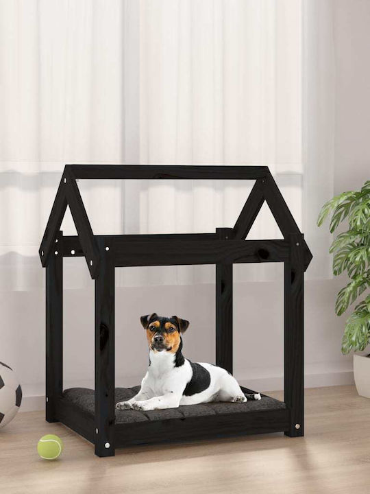 vidaXL Σπιτάκι Σκύλου σε Μαύρο χρώμα 61x50cm