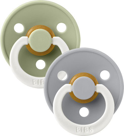 Bibs Πιπίλες Καουτσούκ για 6-18 μηνών Colour Νυκτός Sage Glow & Cloud Glow 2τμχ