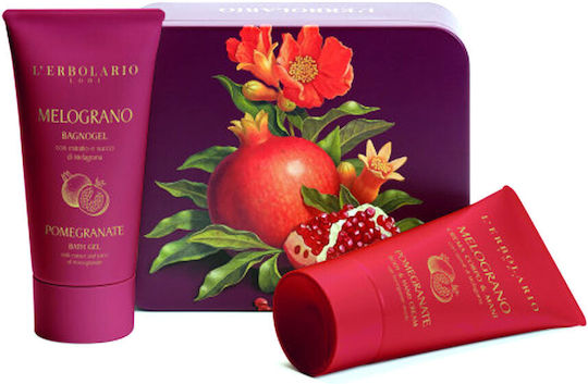 L' Erbolario Melograno Beauty Box Skin Care Set for Moisturizing & Body Cleaning