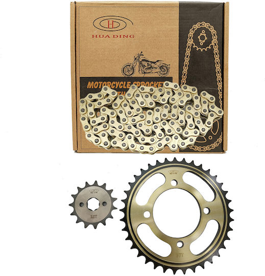 Σετ Γρανάζια Αλυσίδα Hua Ding (15-37-428) για Yamaha Crypton R 115