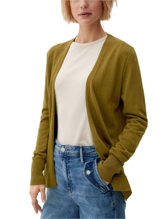 S.Oliver Women's Knitted Cardigan Khaki