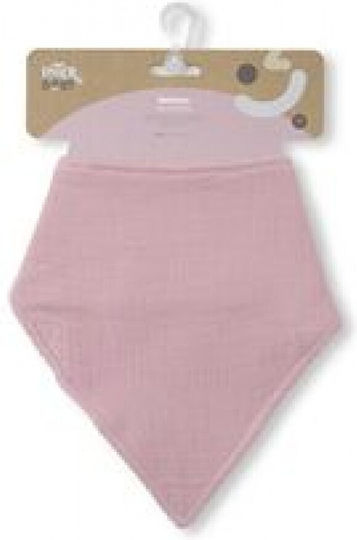 Interbaby Μπαντάνα από 100% Βαμβάκι με Κουμπί Ροζ