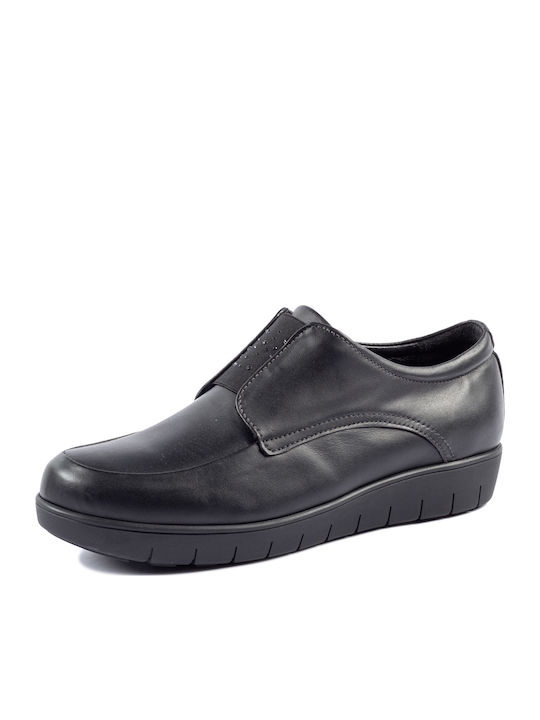 Δερμάτινα Γυναικεία Loafers σε Μαύρο Χρώμα