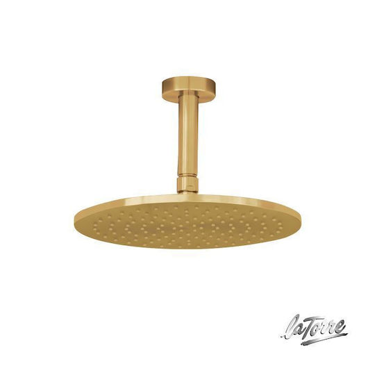 La Torre Elle Rotund Cap de duș 25cm aur periat