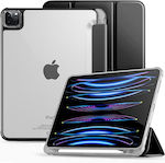 Tech-Protect SC Pen Hybrid Flip Cover Plastic / Silicone Transparent / Black (iPad Pro 2020 12.9" / iPad Pro 2021 12.9" / iPad Pro 2022 12.9'')