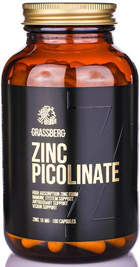 Grassberg Zinc Picolinate 15mg 180 Mützen