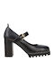 Leather Black Heels Lula