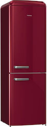 Hisense RB390N4RRD Retro Fridge-Freezer 300lt Total NoFrost H194xW60xD66.1cm Red