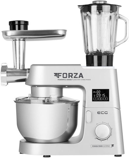 ECG Forza 5500 Giorno Κουζινομηχανή 1500W με Ανοξείδωτο Κάδο 6.5lt
