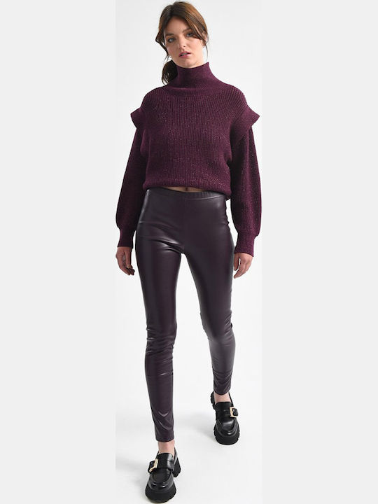 Ежедневна Женски Дълга легинси Plum