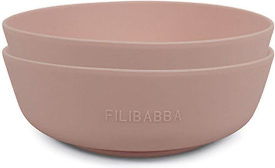 Filibabba Kinderessschale aus Silikon Rosa 2Stück