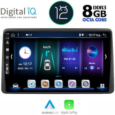 Digital IQ Sistem Audio Auto pentru Dacia Duster 2019+ (Bluetooth/USB/AUX/WiFi/GPS/Apple-Carplay/Partitură) cu Ecran Tactil 10.1"