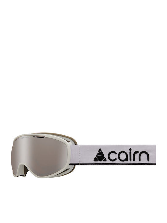 Cairn Genius OTG SPX3000 Μάσκα Σκι & Snowboard Ενηλίκων Λευκή με Φακό Καθρέπτη σε Γκρι Χρώμα