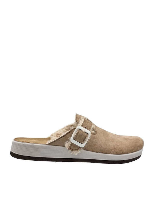 Inblu Winter Women's Slippers with Fur Beige