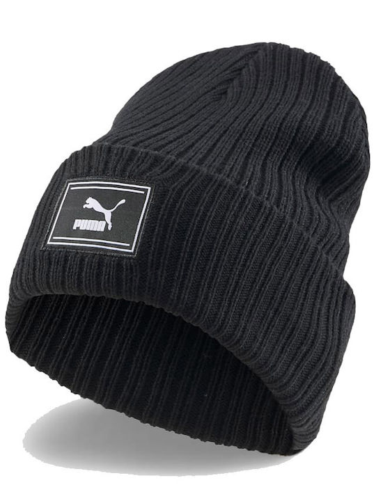 Beanie Γυναικείος Σκούφος με Rib Πλέξη σε Μαύρο χρώμα