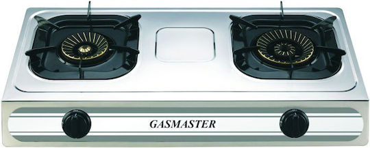 Gasmaster 2-03SRB Countertop Burner Flüssiggas Double Weiß