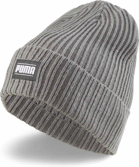 Beanie Ανδρικός Σκούφος με Rib Πλέξη σε Γκρι χρώμα