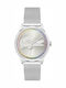 Lacoste Ladycroc Γυναικείο Ρολόι 32mm Μπαταρίας με Ασημί Μεταλλικό Μπρασελέ