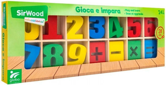 Globo Σετ Αριθμητικής Joc Educațional Litere și numere din Lemn pentru 2+ Ani