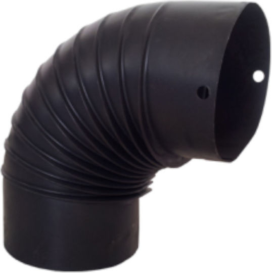 Hosseven MPB120G Ecke Rauchrohrverbindung Emaille 120mm Schwarz
