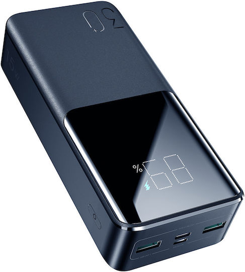 Joyroom JR-T015 Power Bank 30000mAh 15W με 2 Θύρες USB-A και Θύρα USB-C Μαύρο