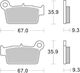 Braking Motorcycle Brake Pads Rear WRF 450 03'-15' Aprilia Sxv 550 06'-12' Kawasaki KXF 450 06'-13' for Kawasaki KXF 450 KX