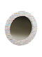 Synchronia Wall Mirror From Recycled Magazines with Multicolour Frame Diameter 60cm 1pcs
