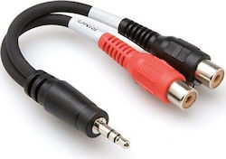 Hosa YRA-154 3.5mm male σε RCA 2x female Hosa YRA-154 3.5mm male σε RCA 2x female