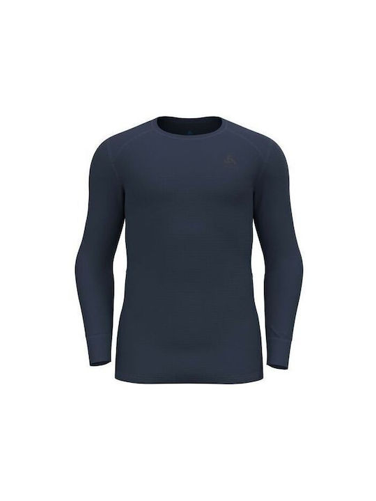 Odlo Active Warm Eco Herren Thermo Langarmshirt Blau