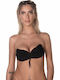 Sticker Push Up Sticker Strapless Bra without Underwire Black