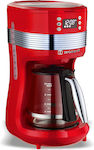 Morris Filter Coffee Machine 1100W Red