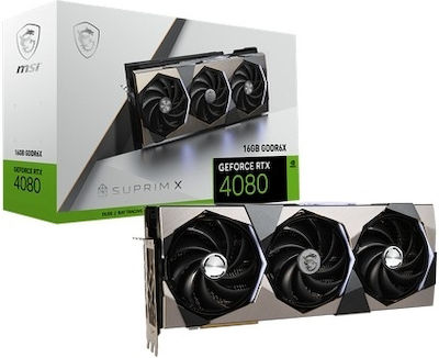 MSI GeForce RTX 4080 16GB GDDR6X Suprim X Κάρτα Γραφικών