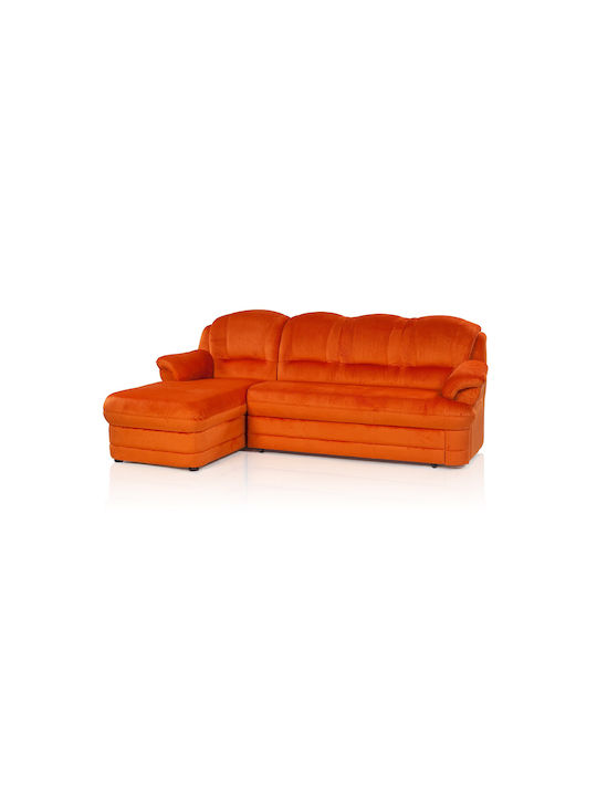 Sicily Corner Fabric Sofa with Left Corner Orange 240x154cm