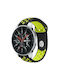 Tech-Protect Two-Tone Curea Silicon cu Pin Negru / Verde (Amazfit Stratos 2s/3)