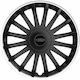 Versaco Car Hubcap Set Crystal SO with Ford Emblem 15" 4pcs Black